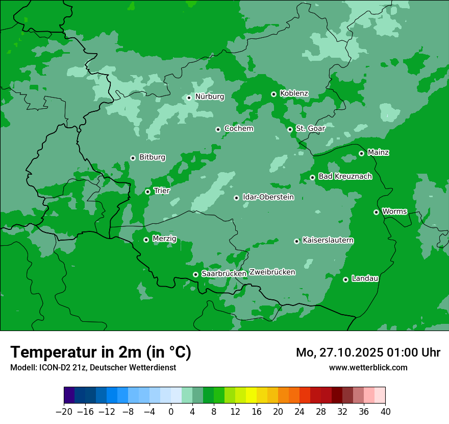Modellkarten Temperatur Modellkarten Temperatur