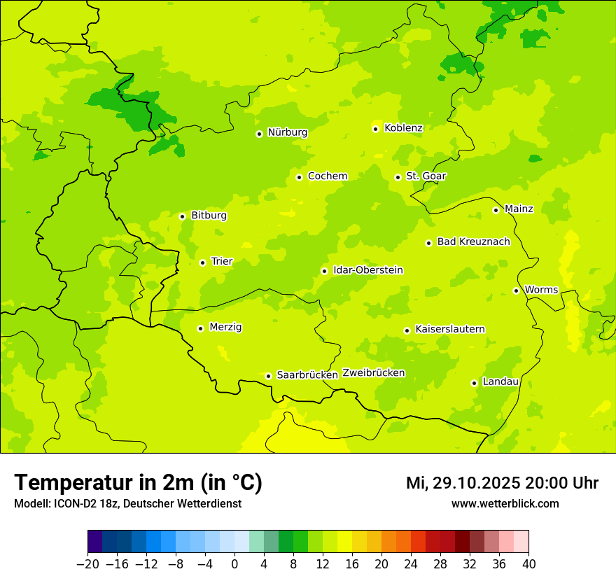 Modellkarten Temperatur Modellkarten Temperatur