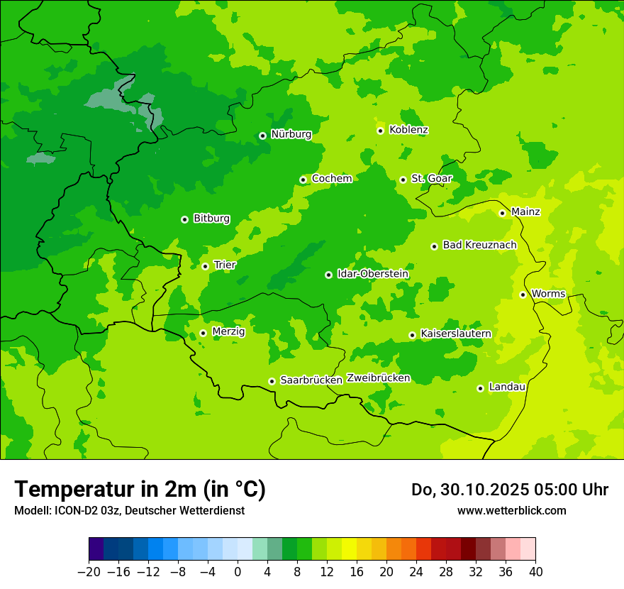 Modellkarten Temperatur Modellkarten Temperatur