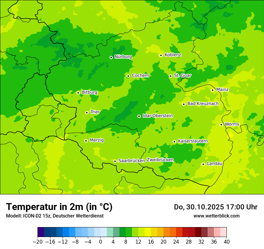 Modellkarten Temperatur Modellkarten Temperatur