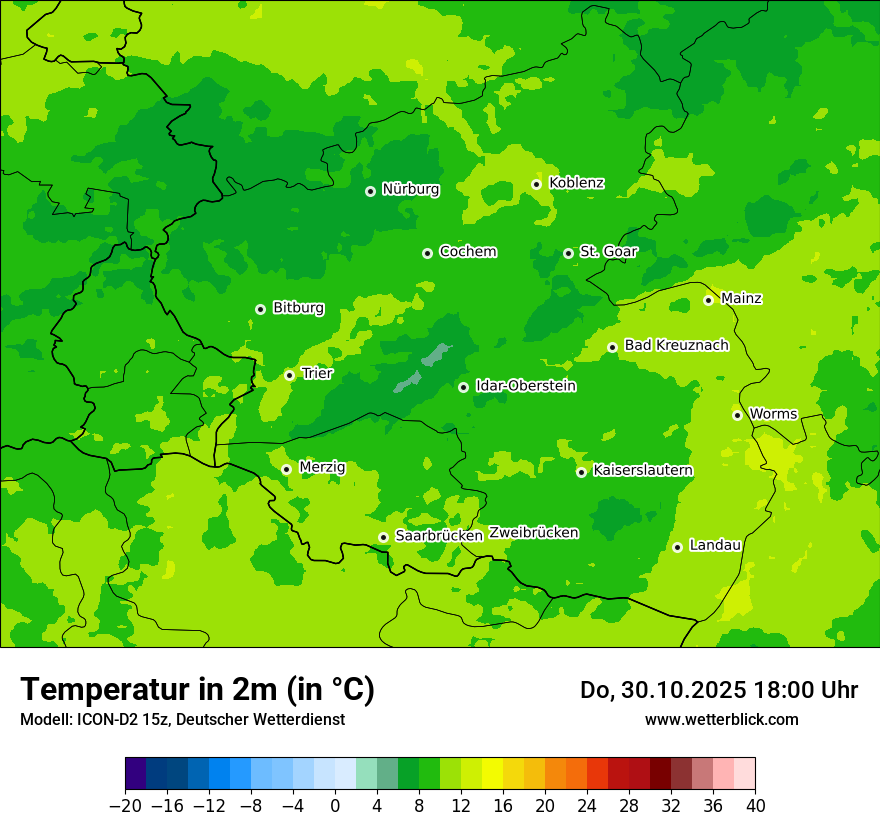 Modellkarten Temperatur Modellkarten Temperatur