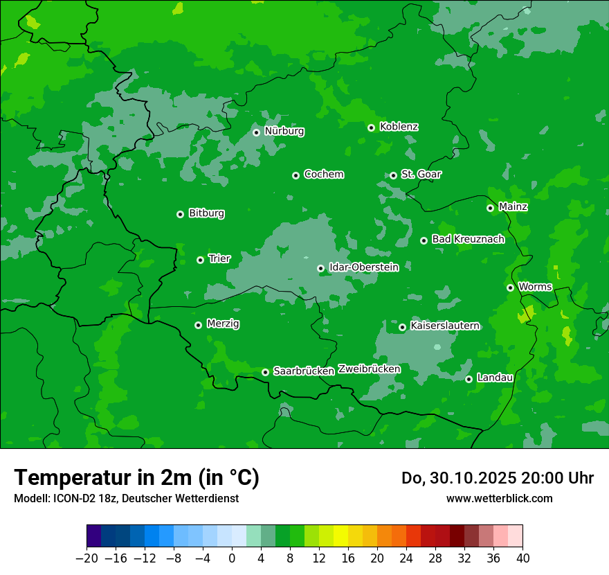 Modellkarten Temperatur Modellkarten Temperatur