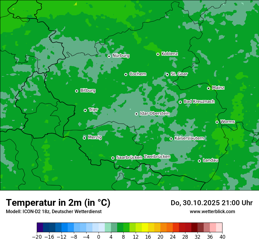 Modellkarten Temperatur Modellkarten Temperatur