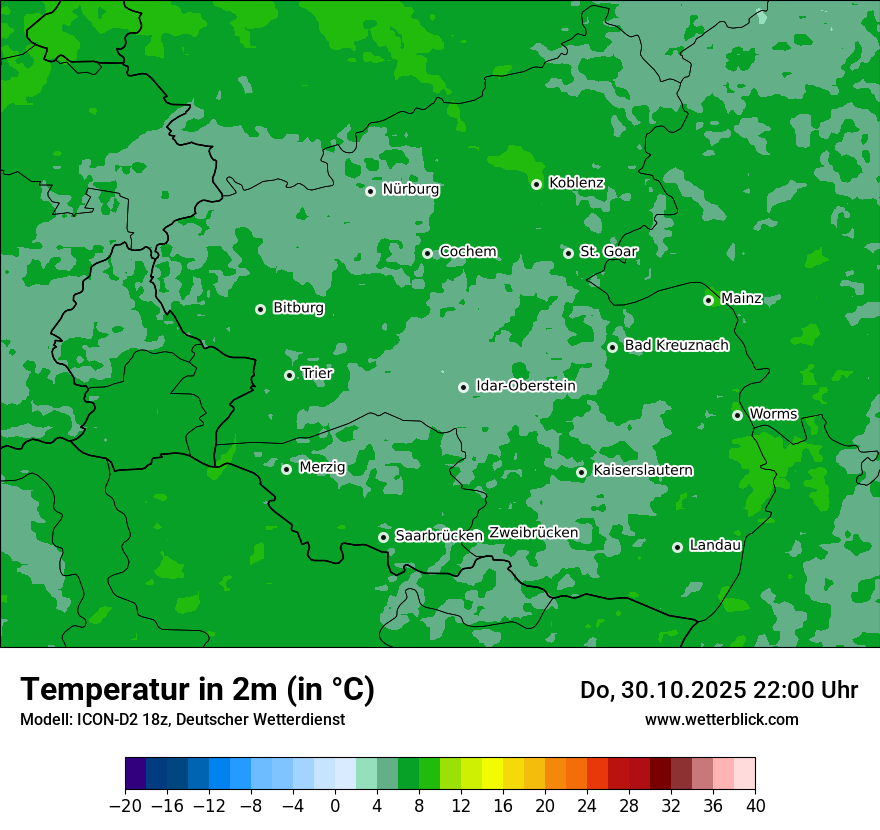 Modellkarten Temperatur Modellkarten Temperatur