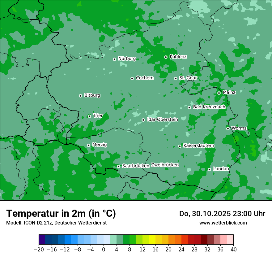 Modellkarten Temperatur Modellkarten Temperatur
