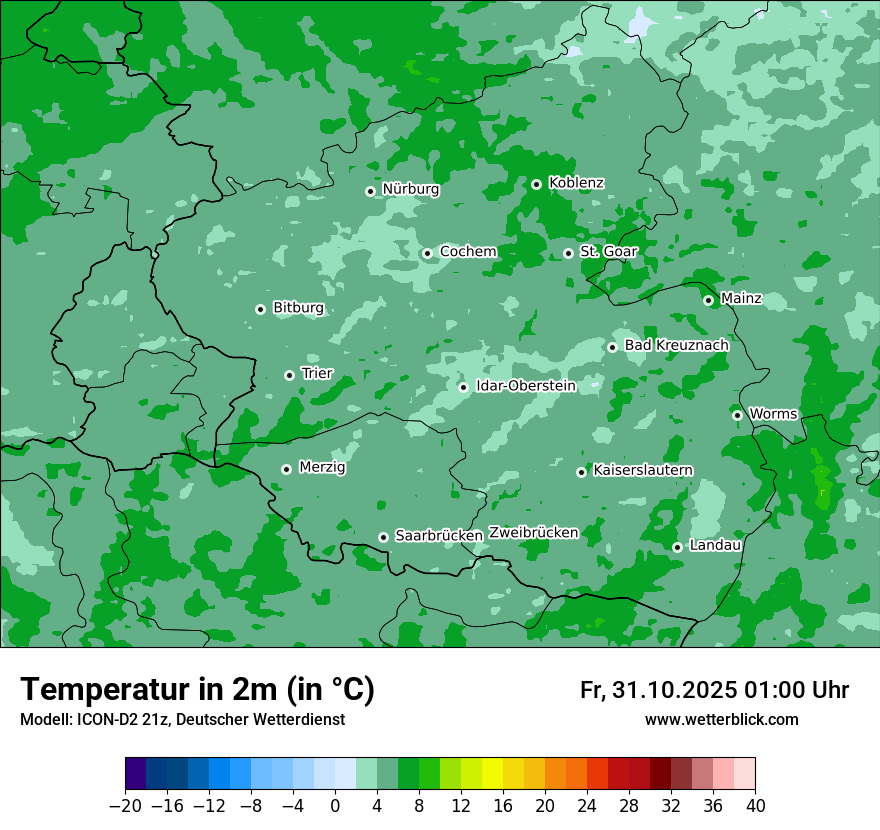 Modellkarten Temperatur Modellkarten Temperatur