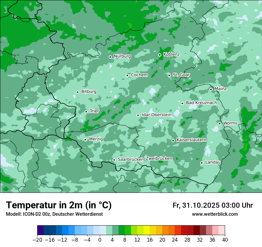 Modellkarten Temperatur Modellkarten Temperatur
