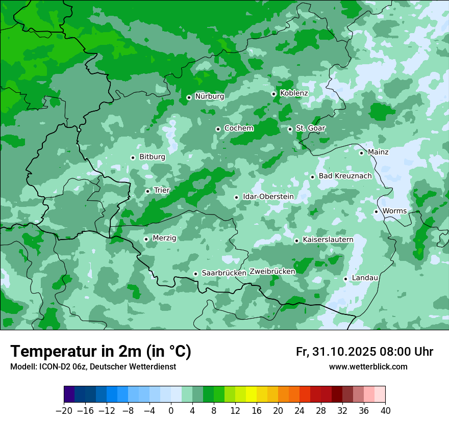 Modellkarten Temperatur Modellkarten Temperatur