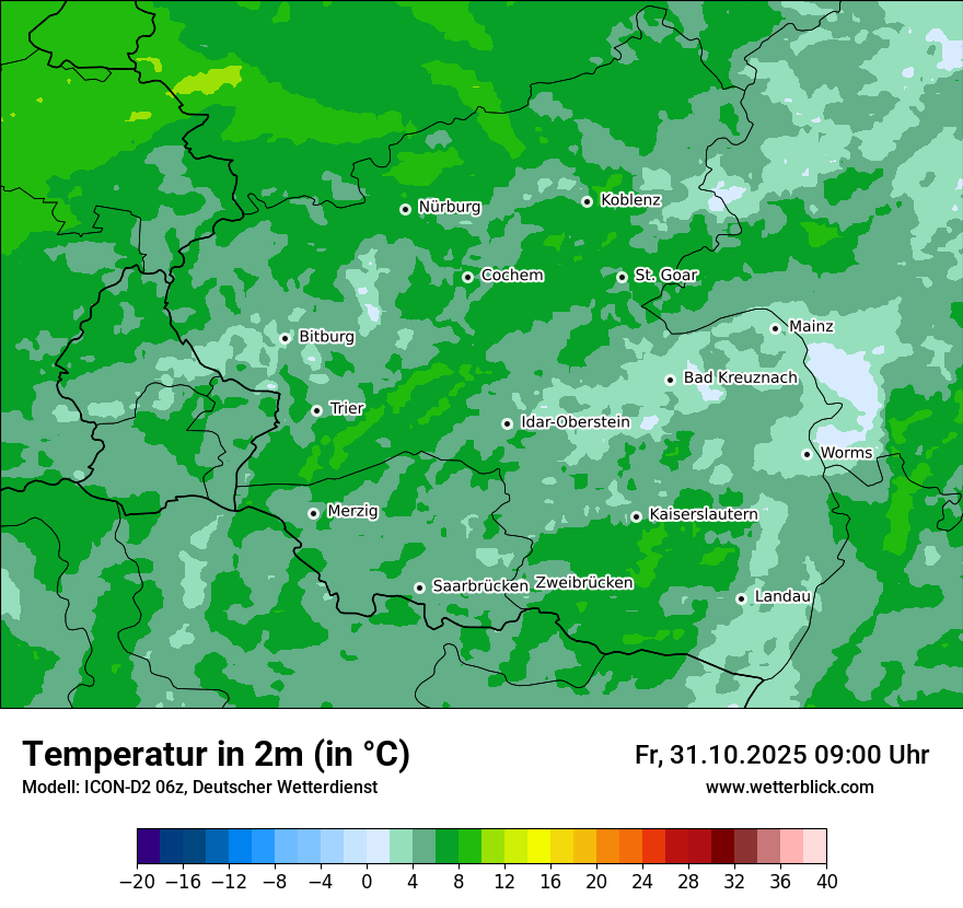 Modellkarten Temperatur Modellkarten Temperatur