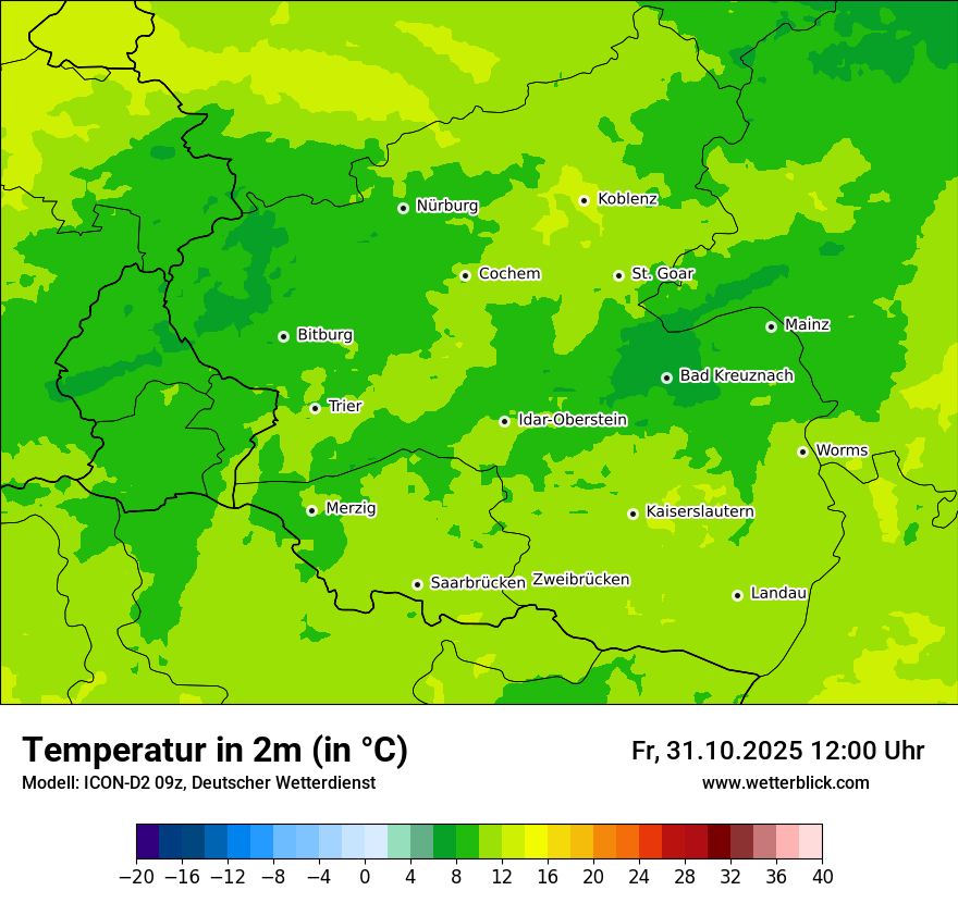Modellkarten Temperatur Modellkarten Temperatur