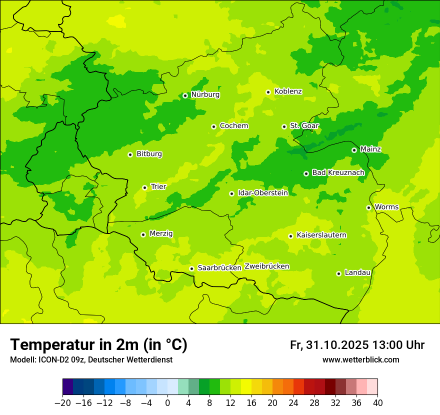 Modellkarten Temperatur Modellkarten Temperatur