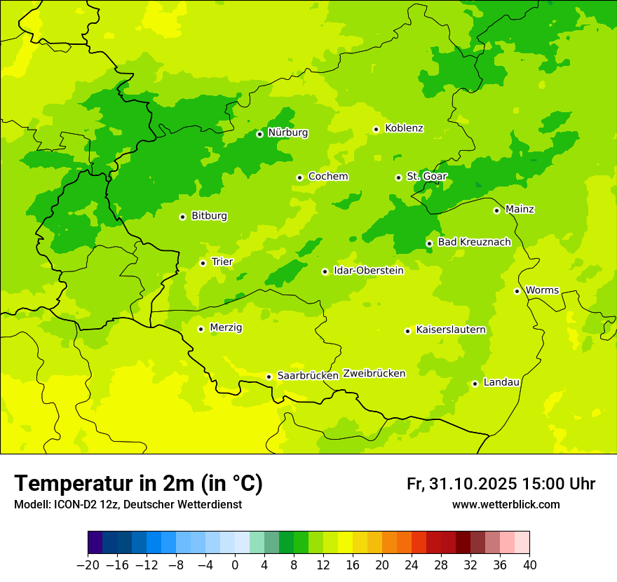 Modellkarten Temperatur Modellkarten Temperatur
