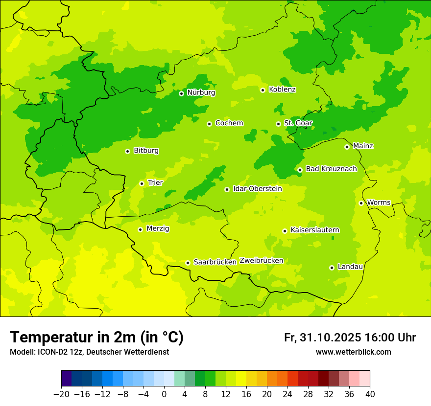 Modellkarten Temperatur Modellkarten Temperatur