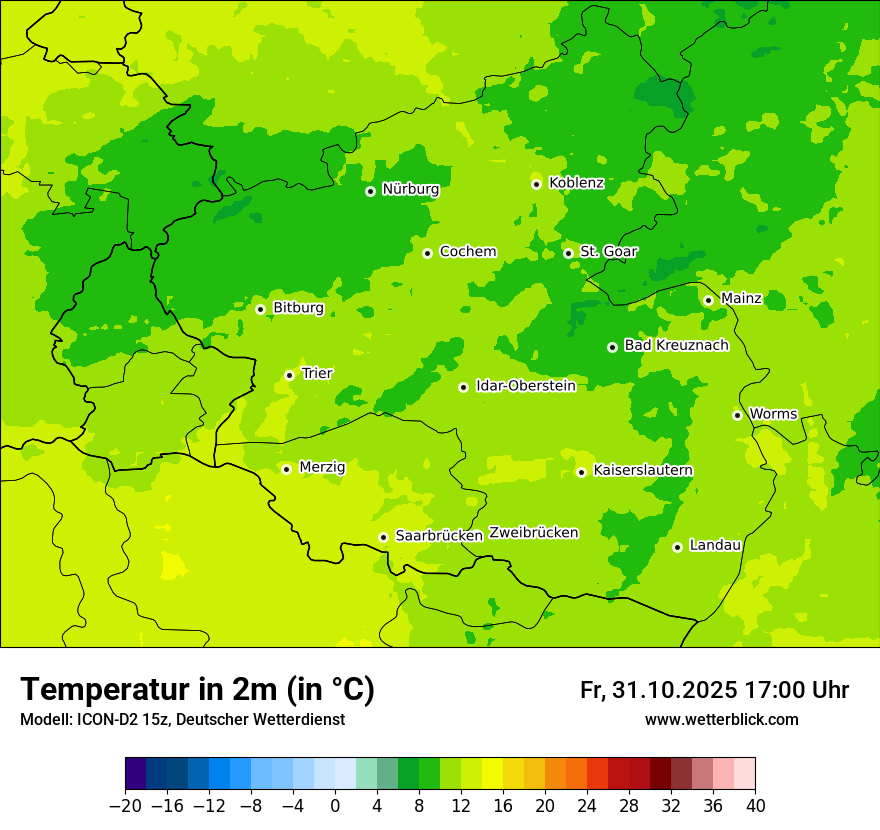 Modellkarten Temperatur Modellkarten Temperatur