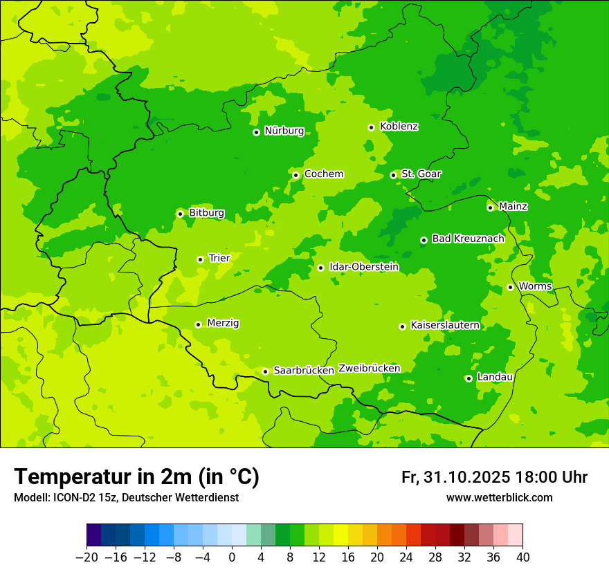 Modellkarten Temperatur Modellkarten Temperatur