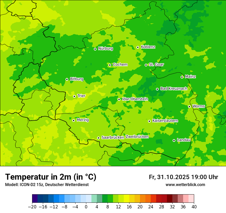 Modellkarten Temperatur Modellkarten Temperatur