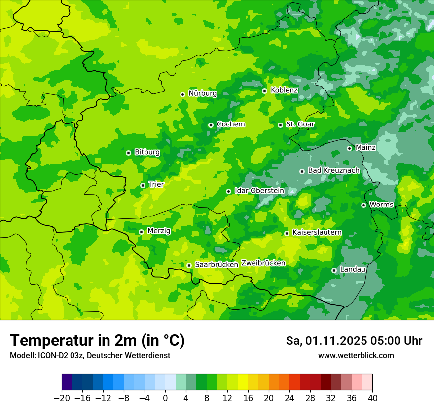 Modellkarten Temperatur Modellkarten Temperatur