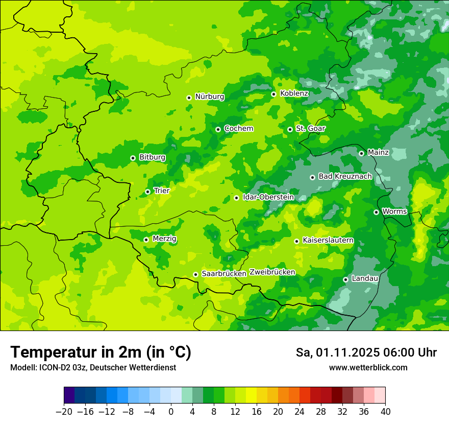 Modellkarten Temperatur Modellkarten Temperatur
