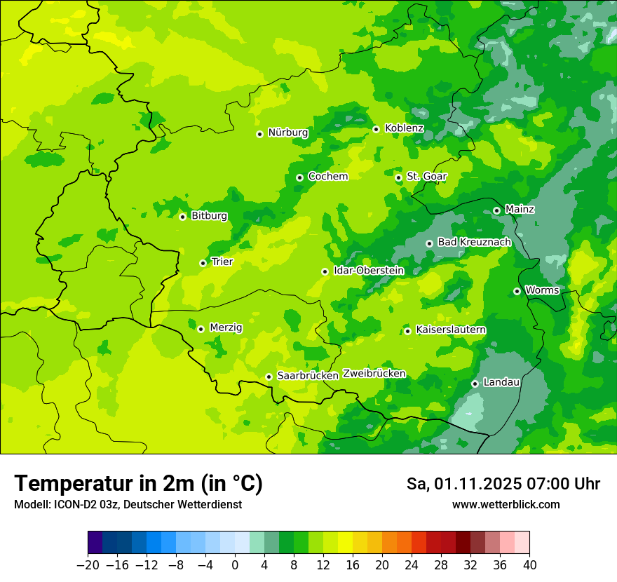 Modellkarten Temperatur Modellkarten Temperatur