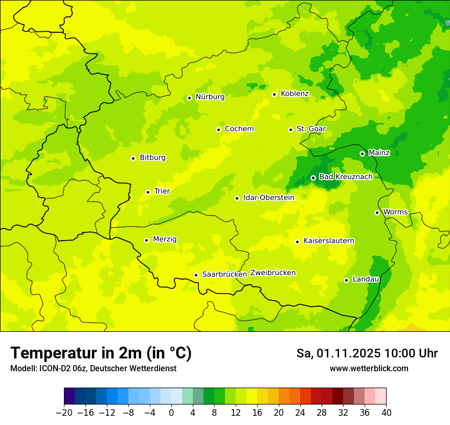 Modellkarten Temperatur Modellkarten Temperatur