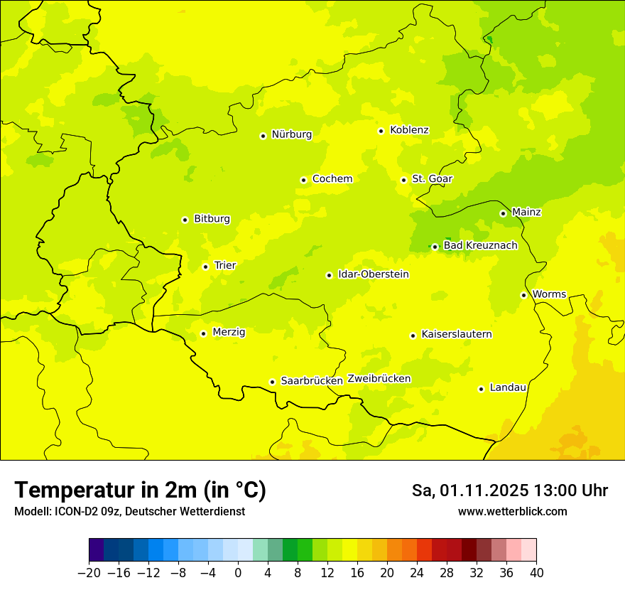 Modellkarten Temperatur Modellkarten Temperatur