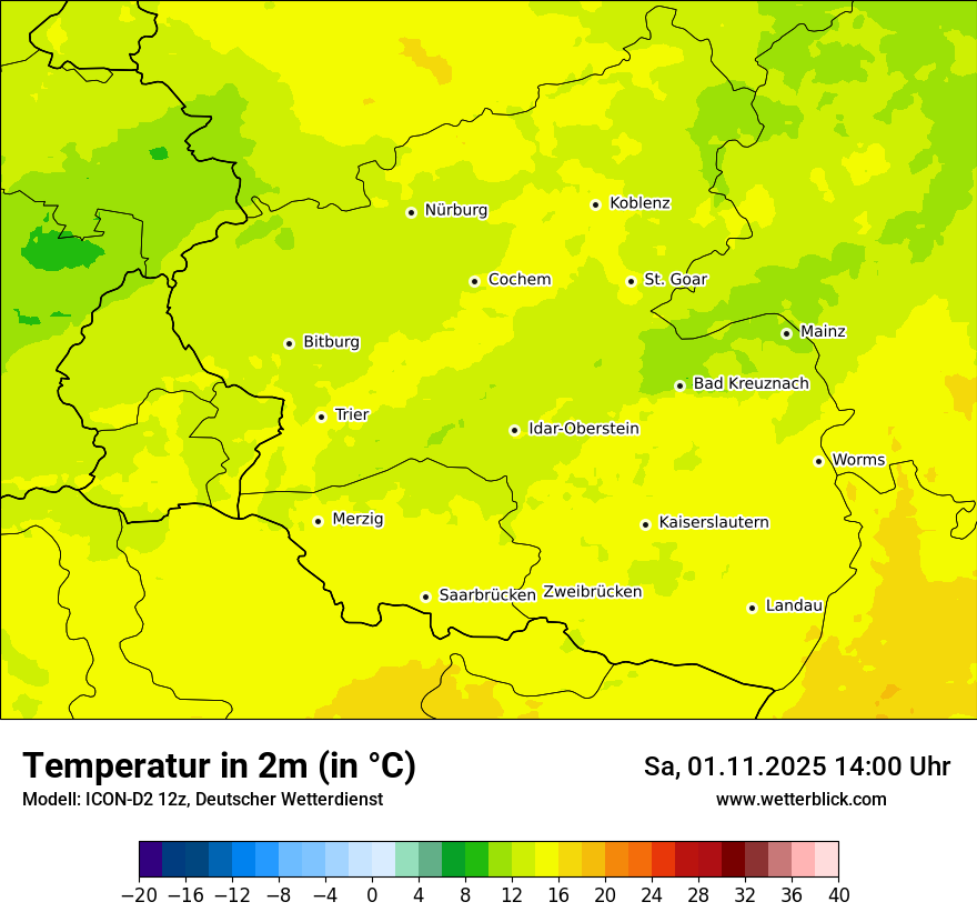 Modellkarten Temperatur Modellkarten Temperatur