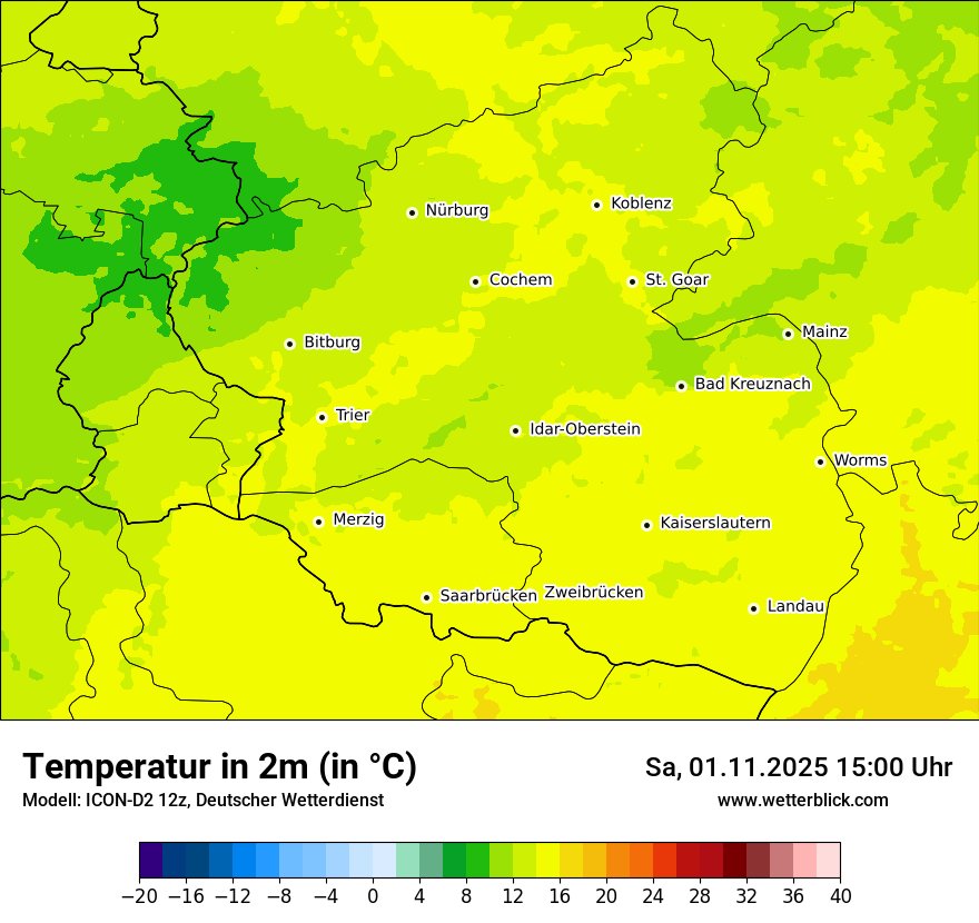 Modellkarten Temperatur Modellkarten Temperatur