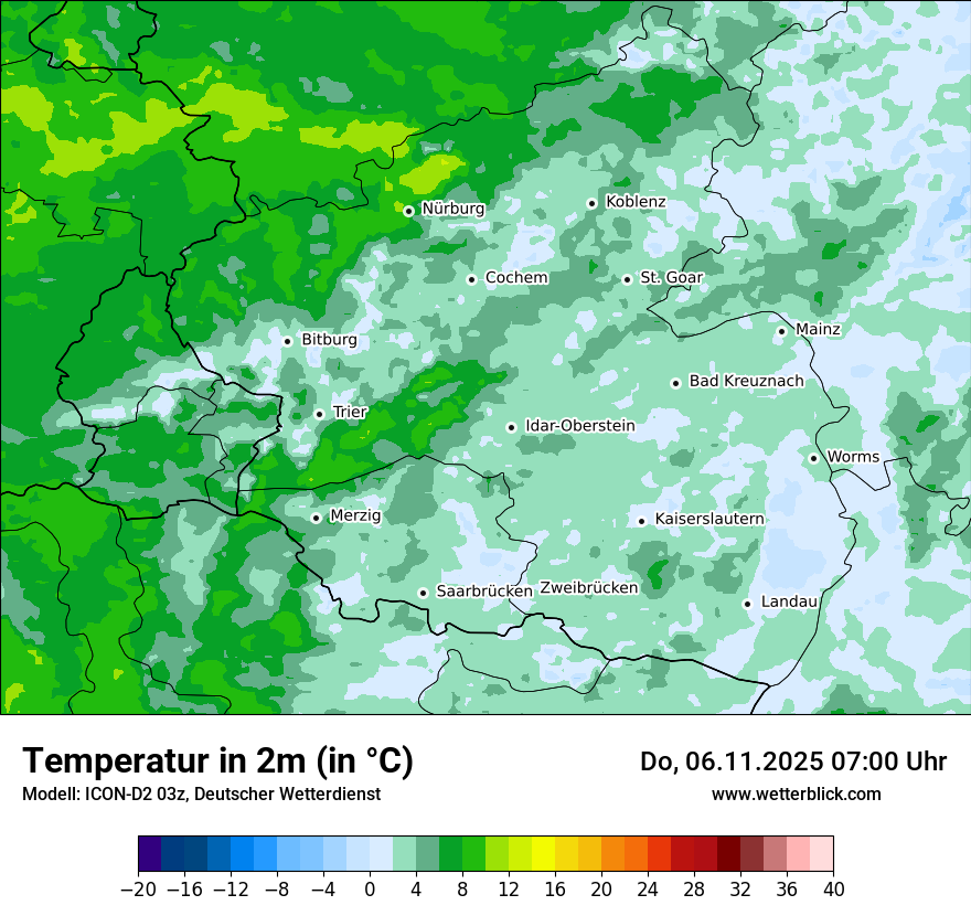 Modellkarten Temperatur