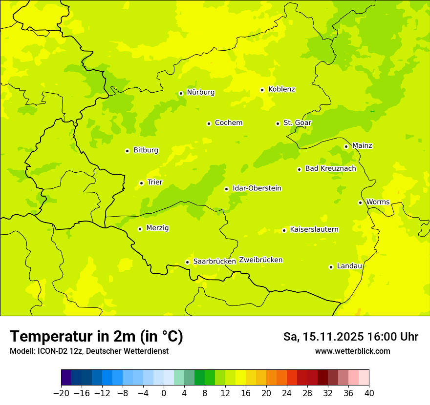 Modellkarten Temperatur