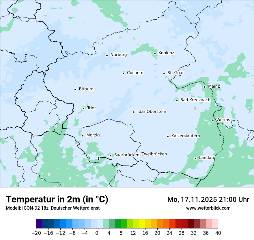 Modellkarten Temperatur