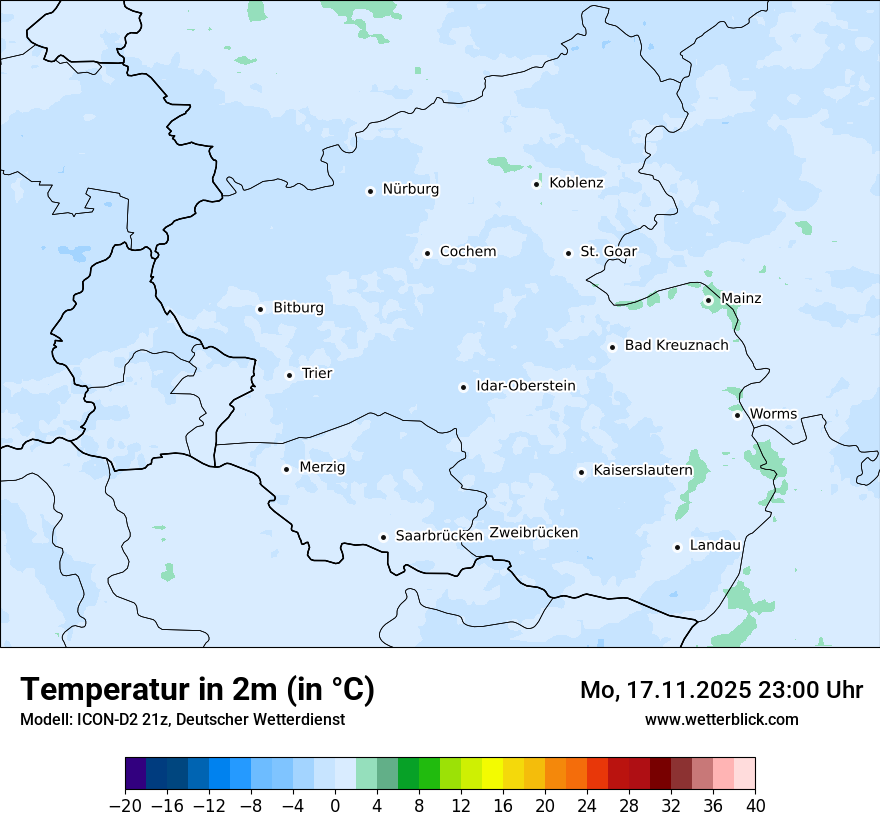 Modellkarten Temperatur