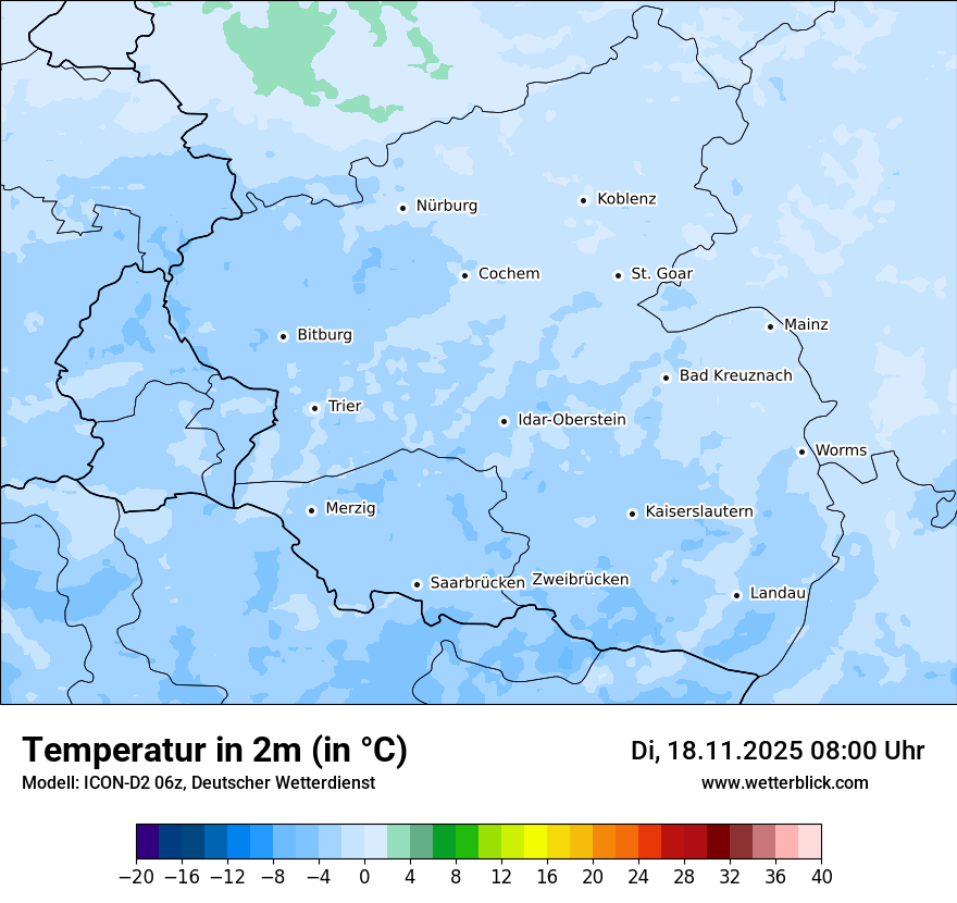 Modellkarten Temperatur