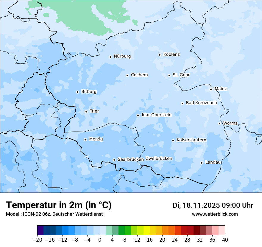Modellkarten Temperatur