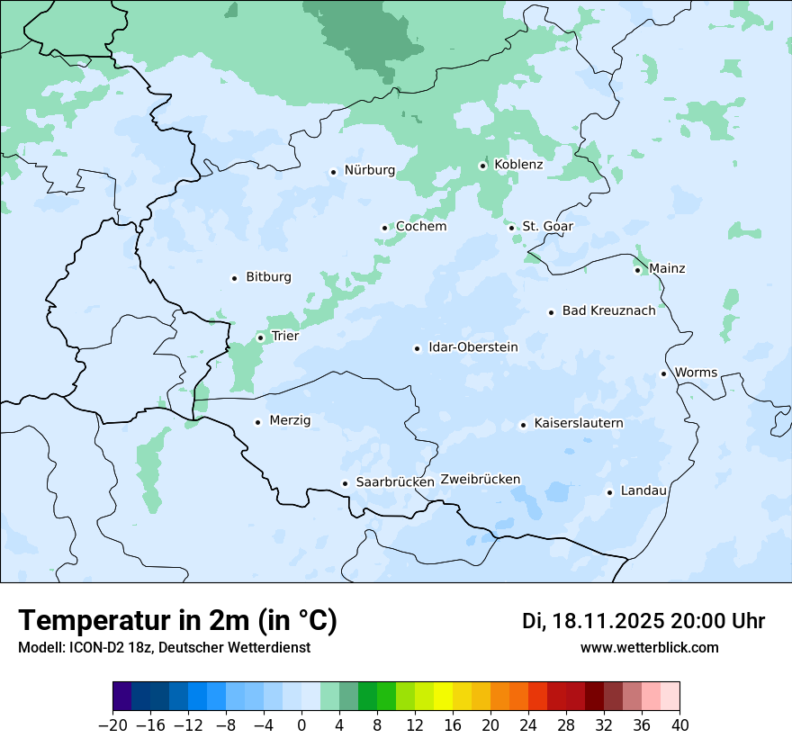 Modellkarten Temperatur