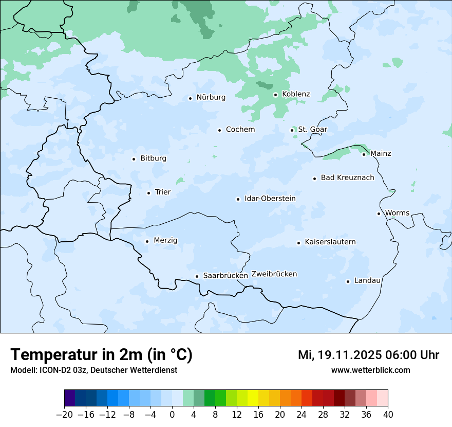 Modellkarten Temperatur
