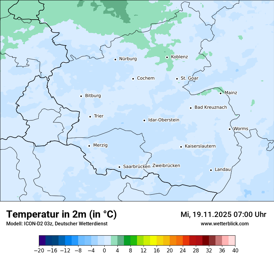 Modellkarten Temperatur