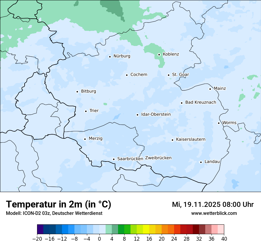 Modellkarten Temperatur