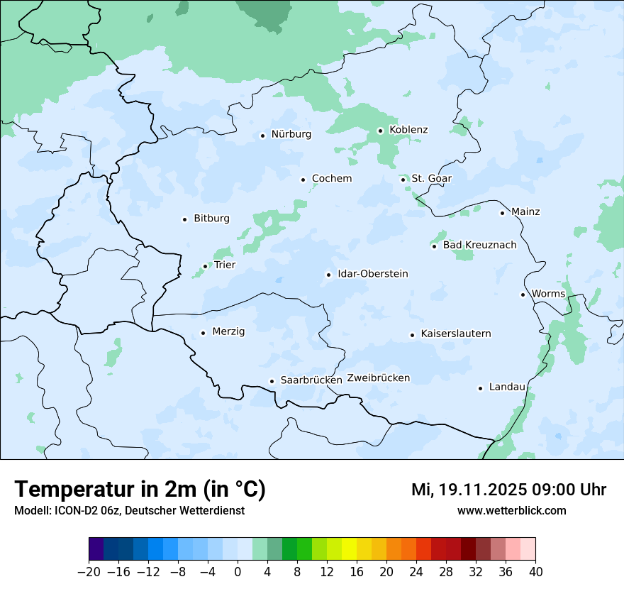 Modellkarten Temperatur