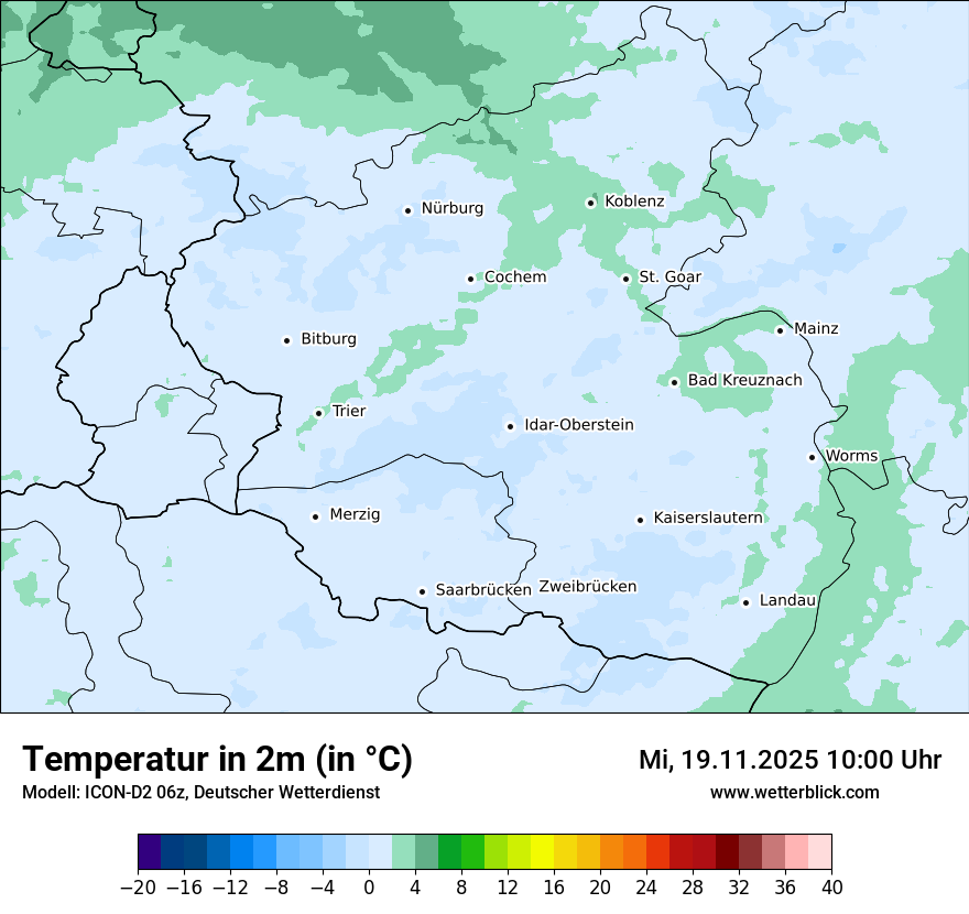 Modellkarten Temperatur