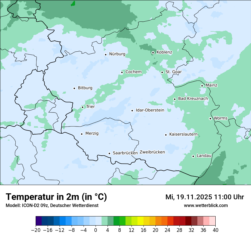 Modellkarten Temperatur