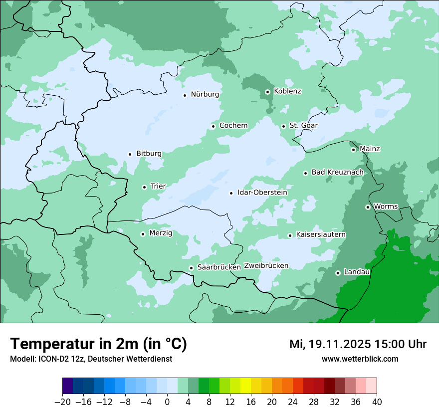 Modellkarten Temperatur