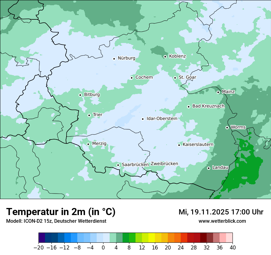 Modellkarten Temperatur