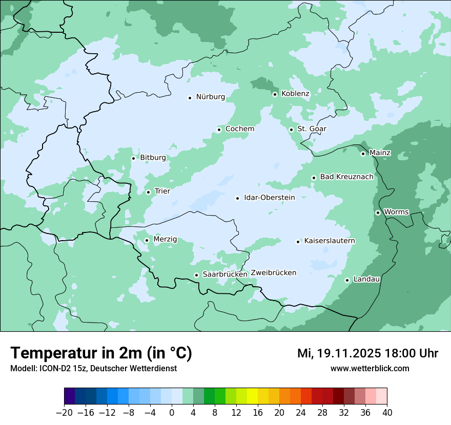 Modellkarten Temperatur