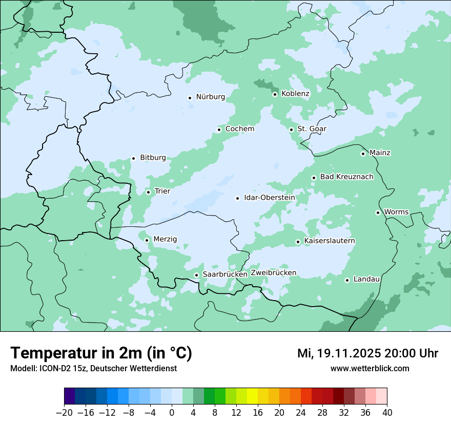 Modellkarten Temperatur