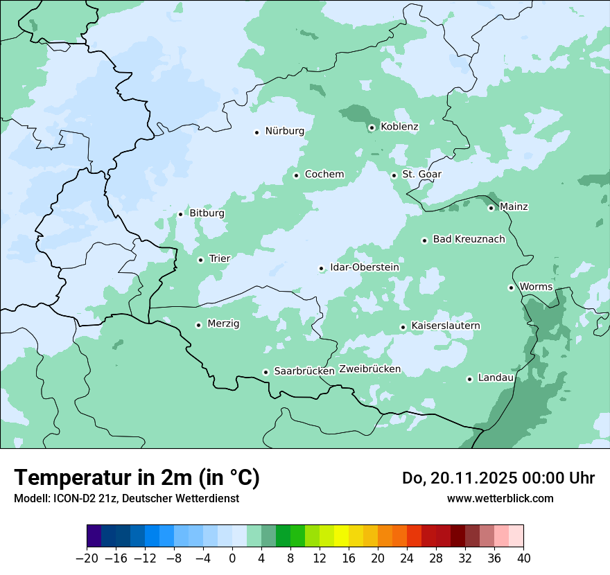 Modellkarten Temperatur