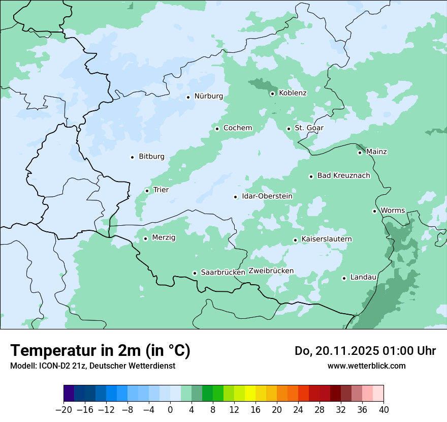 Modellkarten Temperatur