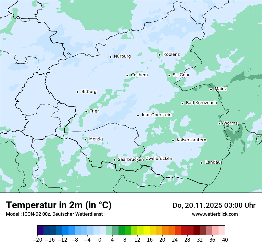 Modellkarten Temperatur