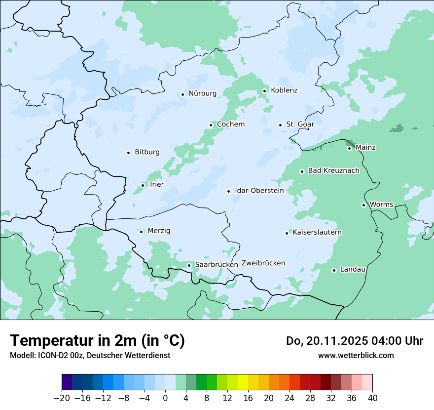 Modellkarten Temperatur
