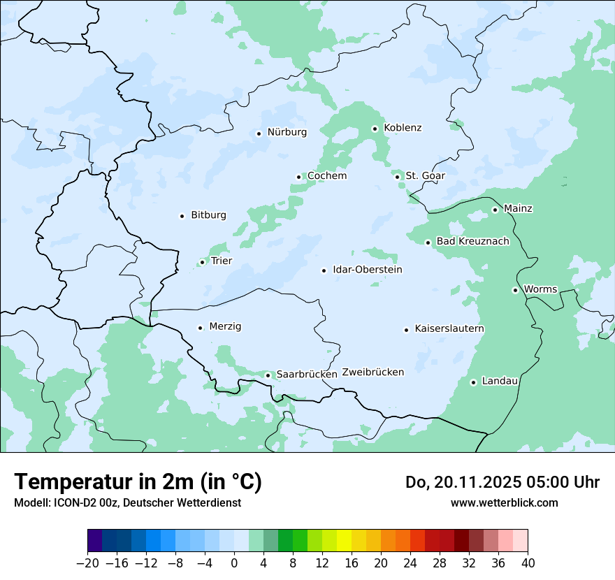 Modellkarten Temperatur