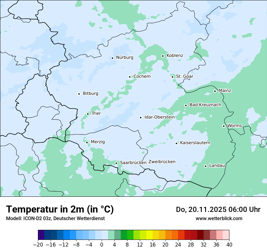 Modellkarten Temperatur